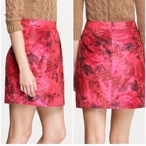 J.Crew Magenta Floral Mini Skirt